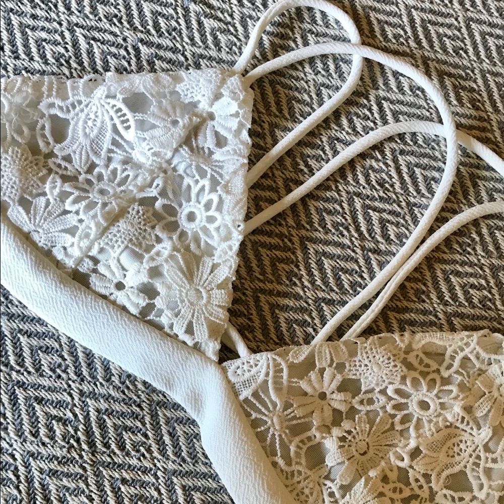 ANGL White Lace Bralette